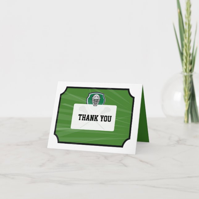 Convite Lacrosse Ticket VIP Bar Mitzvah Thank You Card (Frente)