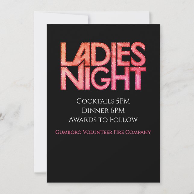 Convite Ladies Night Template (Frente)