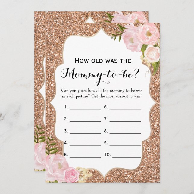 Convite Lado dobro jogos de 2 chás de fraldas como (Frente/Verso)