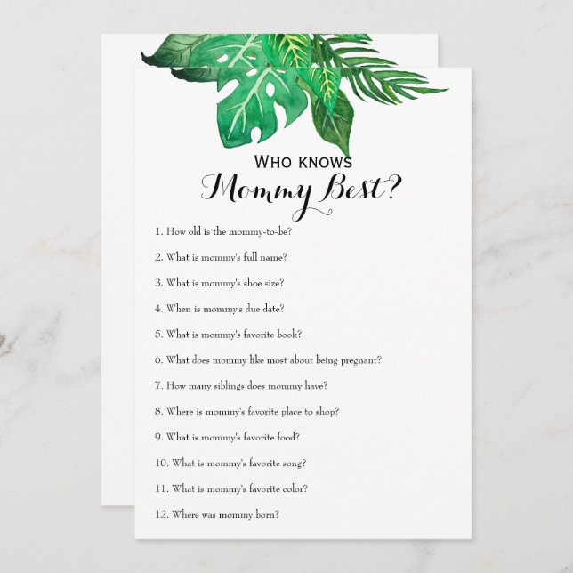 Convite Lado duplo - 2 jogos de Chá de fraldas (Frente/Verso)