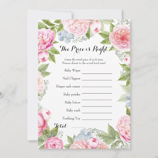 Convite Lado duplo - 2 jogos de Chá de fraldas (Verso)