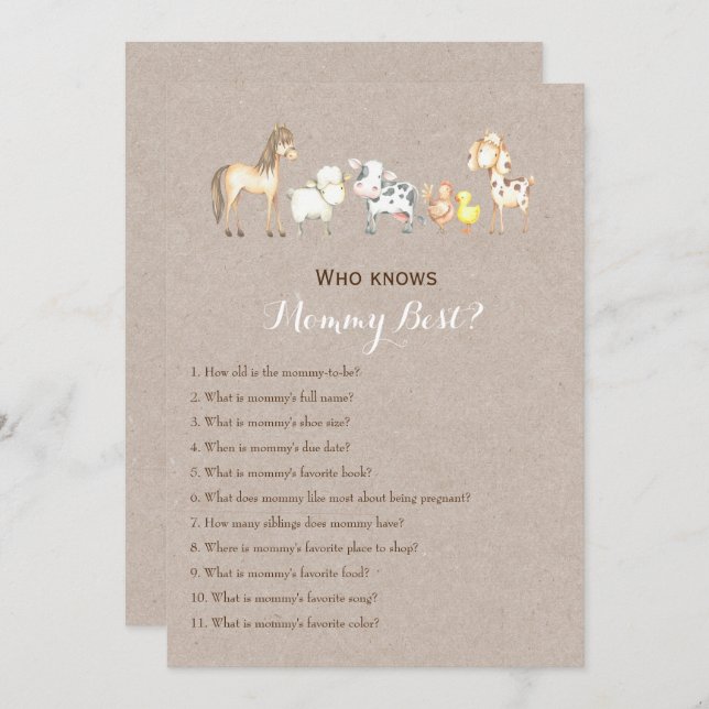 Convite Lado duplo - 2 jogos de Chá de fraldas (Frente/Verso)