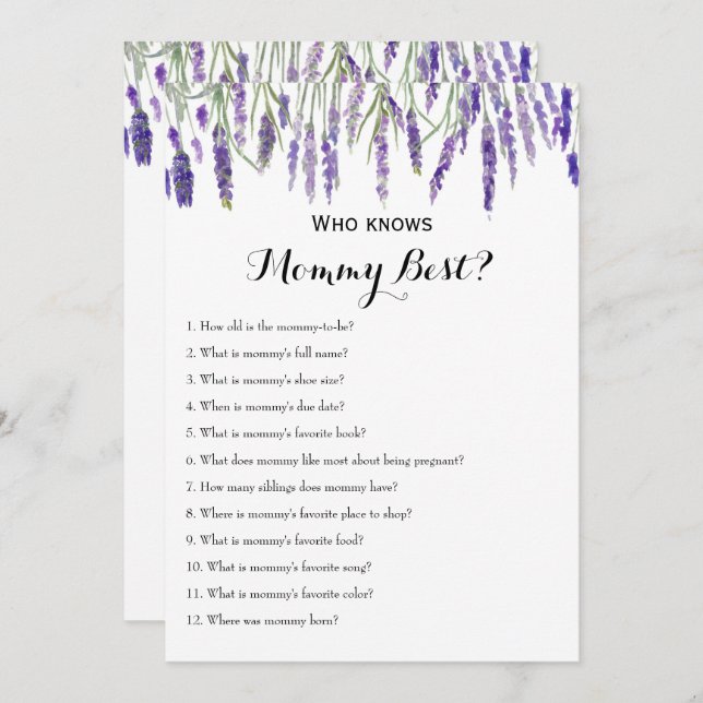 Convite Lado duplo - 2 jogos de Chá de fraldas (Frente/Verso)