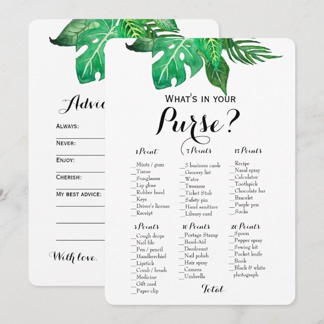 Convite Lado duplo - bolsa de jogos de 2 Chás de panela |  (Frente/Verso)