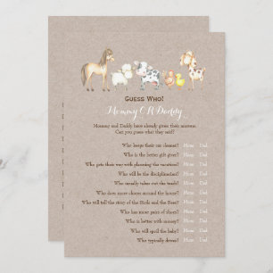 Convite Lado duplo - Desejos dos jogos do Chá de fraldas