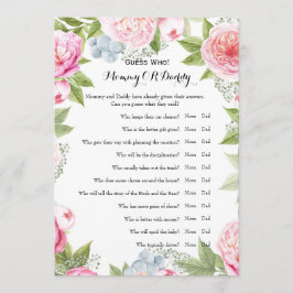 Convite Lado duplo - Desejos dos jogos do Chá de fraldas |