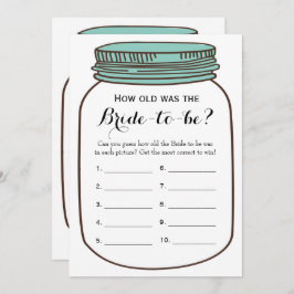 Convite Lado Duplo - Jogos de Chá de panela Quão Antigos| 