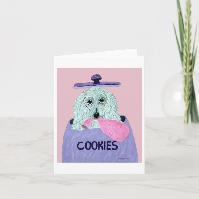 Convite Ladrão de Biscoito Poodle  (Frente)