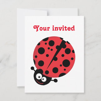 Convite Lady Bug Birthday Invite