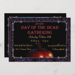 Convite Lady e Jack-o-lanterno Dias de los Muertos