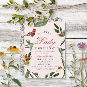 Convite Lady Ladybug e deixa Chá de fraldas de moça