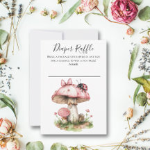 Ladybug Pink Chá de fraldas Fralda Raffle