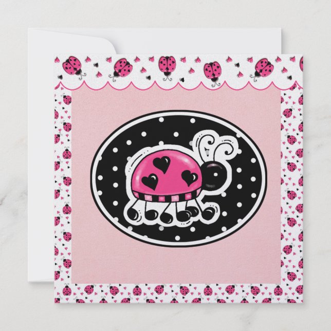 Convite LadyBug sortuda - SRF (Frente)