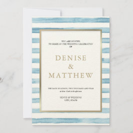 Convite Lago da Geleira Faixa em Aquarela e Letreiro Doura