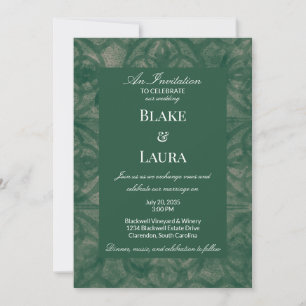 Convite Lago Esmeralda Outono Batik Simples Personalizado