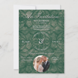 Convite Lago Esmeralda Outono Muscadine Foto Personalizada
