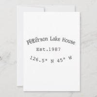 Lago House ets. Data ano em que as coordenadas per