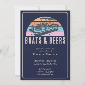 Convite Lago House NMaritime Boats Beers Bachelor Party