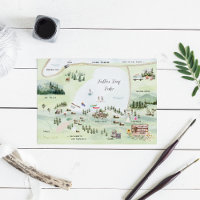 Lago Leaf Fallen | Mapa Itinerário de Casamentos