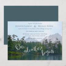 Lago nas montanhas nossa aventura começa o casamen