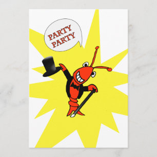 Convite Lagostins do partido da parte/convites da lagosta