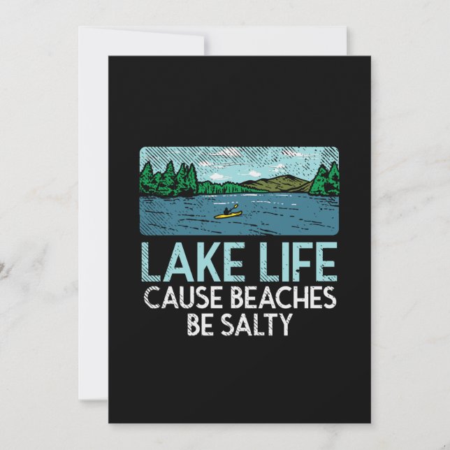 Convite Lake Life Salty Beaches (Frente)