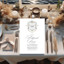 Lakeside Monograma Laurel Crest Janto de ensaio