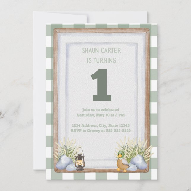 Convite Lakeside Primeiro Aniversário (Frente)