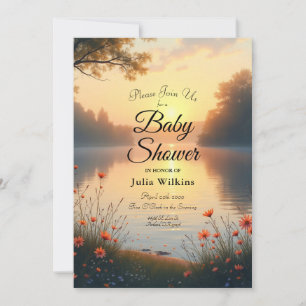 Convite Lakeside Twilight Whispers perto da Água