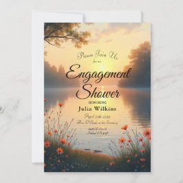 Convite Lakeside Twilight Whispers perto da Água