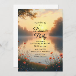 Convite Lakeside Twilight Whispers perto da Água