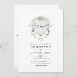 Convite Lakeside Weding Monograma Crest