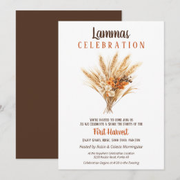 Convite Lammas Pagan Fall Harvest Buquê