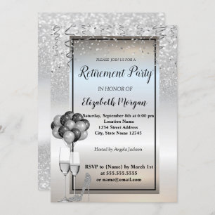 Convite Lâmpada de Prata,Vidro,Ballons - Partido da Reform