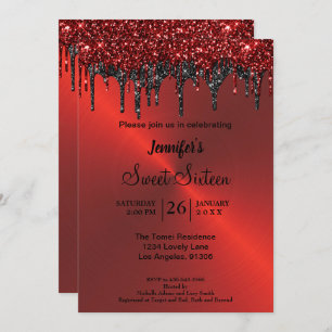 Convite Lâmpada metálica vermelha 16