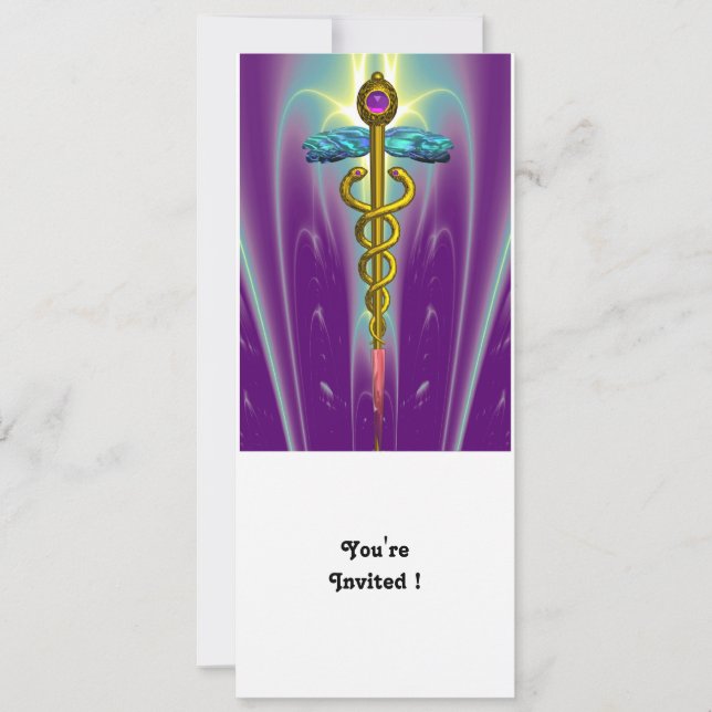 Convite Lâmpada violeta-violeta-branca-CADUCEUS (Frente)