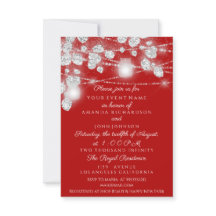 Lâmpadas de Casamento Jars Brilho Cinza Prata Verm