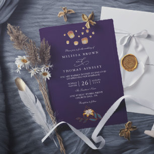 Convite Lâmpadas Emaranhadas Elegantes Casamento Moderno C