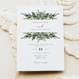 Convite LANA Bohemian Watercolor Casamento Greenery