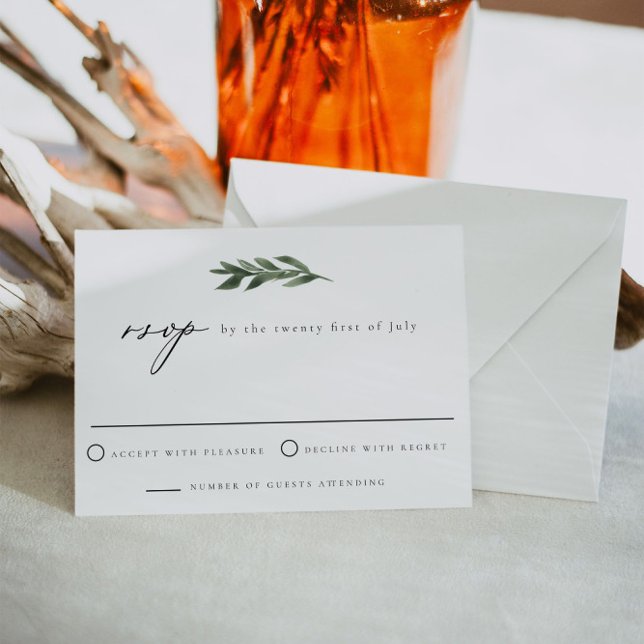 Convite LANA Modern Bohemian Watercolor Greenery RSVP (Criador carregado)