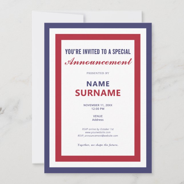 Convite Lançamento da Campanha de Script do Candidato Polí (Frente)