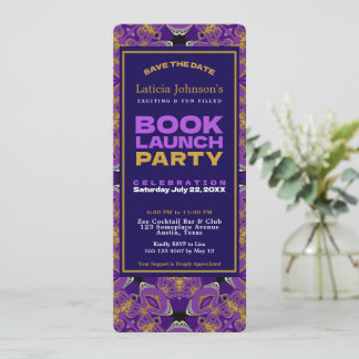 Convite Lançamento do livro de cadeiras Dourado da Fuchsia