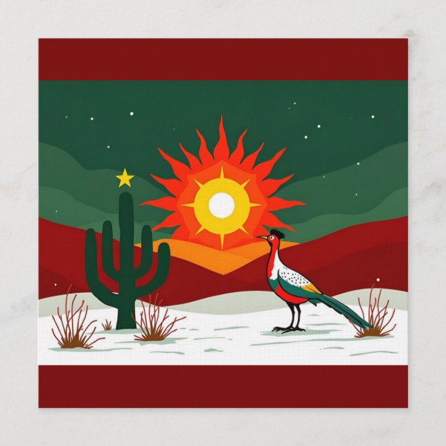 Convite Land of Enchantment Holiday  (Frente)