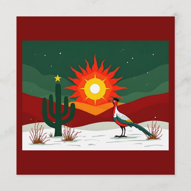 Convite Land of Enchantment Holiday  (Frente)