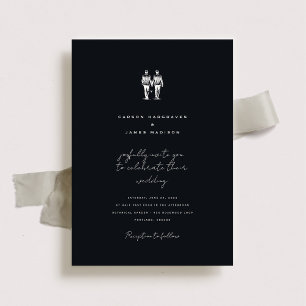 Convite Langley para Casamento Dois Grupos