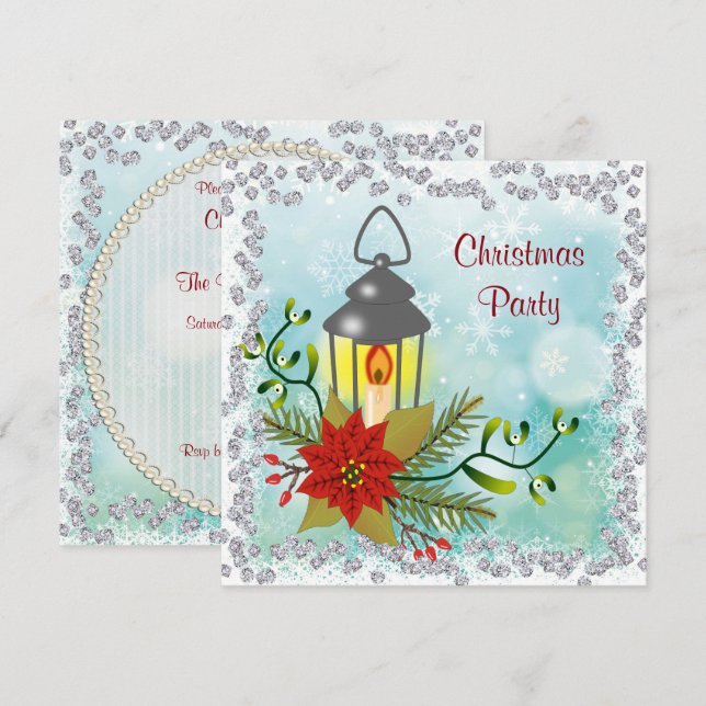 Convite Lanterna de Natal (Frente/Verso)