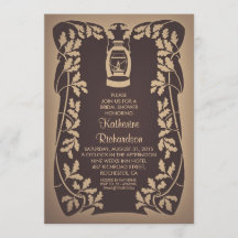 Lanterna de óleo e chá de panela rústico de árvore