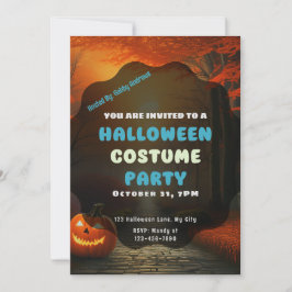 Convite Lanterna do Caminho da Floresta do outono