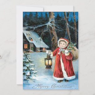Convite Lanterna Holly Winter Cottage