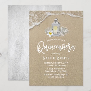 Convite Lanterna rústica do vintage da estrela do mar da